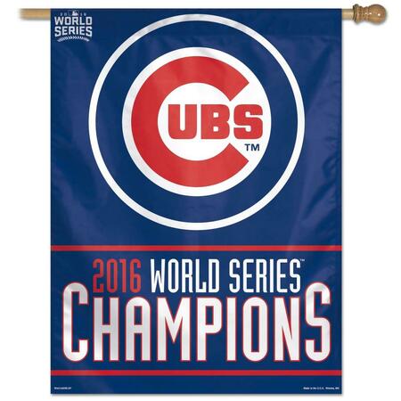 WINCRAFT Chicago Cubs Banner 27x37 Vertical 2016 World Series Champs Design 3208599315